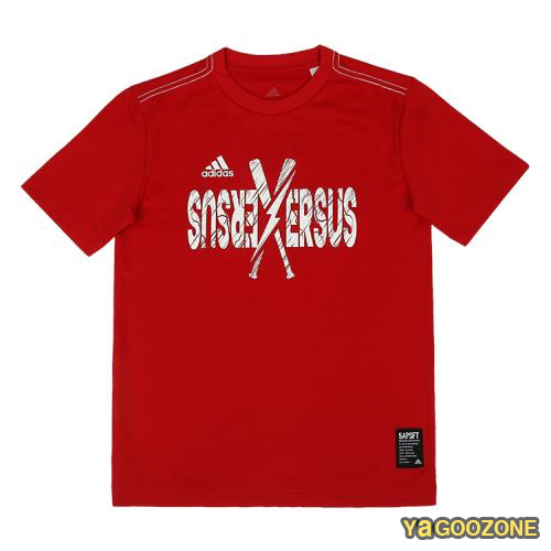 [ADIDAS] CX2251 KIDS 5T TYPO G 키즈 티셔츠 (레드)[빨강]